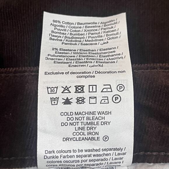 NWT Vero Moda Denim Sz 32 Coffee Bean Brown Flared Cordory PANTS Low Rise - Picture 8 of 8